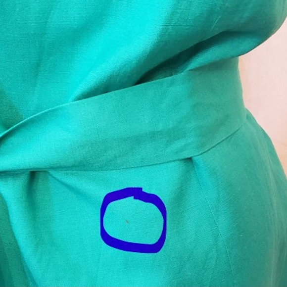 Jessica London Linen Lined Turquoise Sheath Dress & 2 PC Capri Outfit | Size 20 - Picture 8 of 10